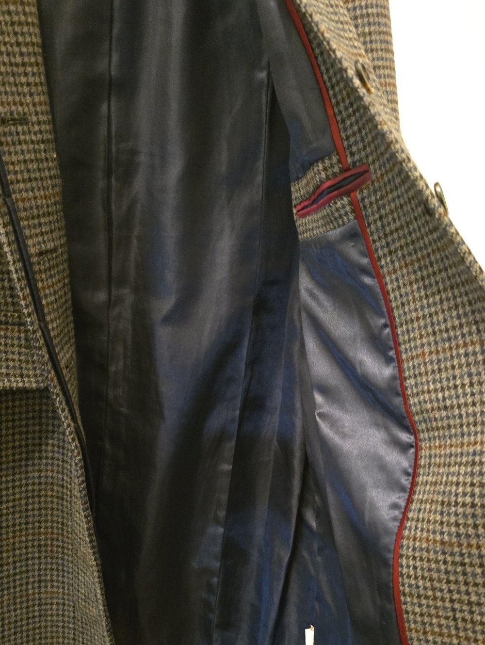 J. Crew Collection  Houndstooth Wool Blend Coat in Brown and Gray plaid sz 6 - Picture 4 of 8